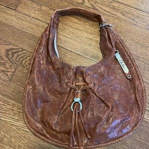 Cole Haan shoulder bag, brown with woven detail